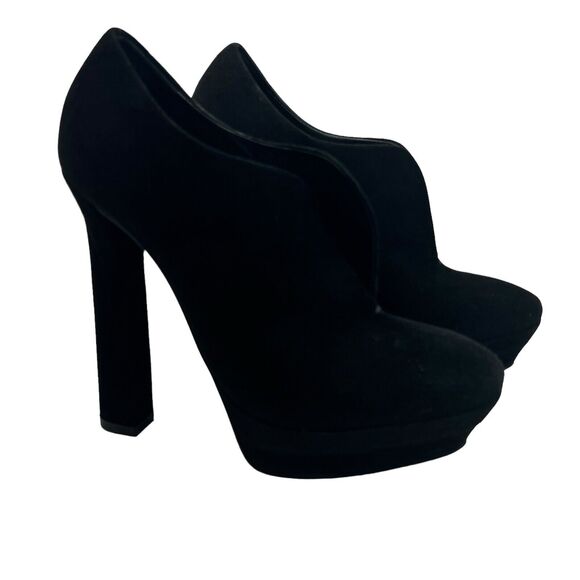 Bottega Veneta Suede Platform Booties Black Size 37.5 - Picture 1 of 12